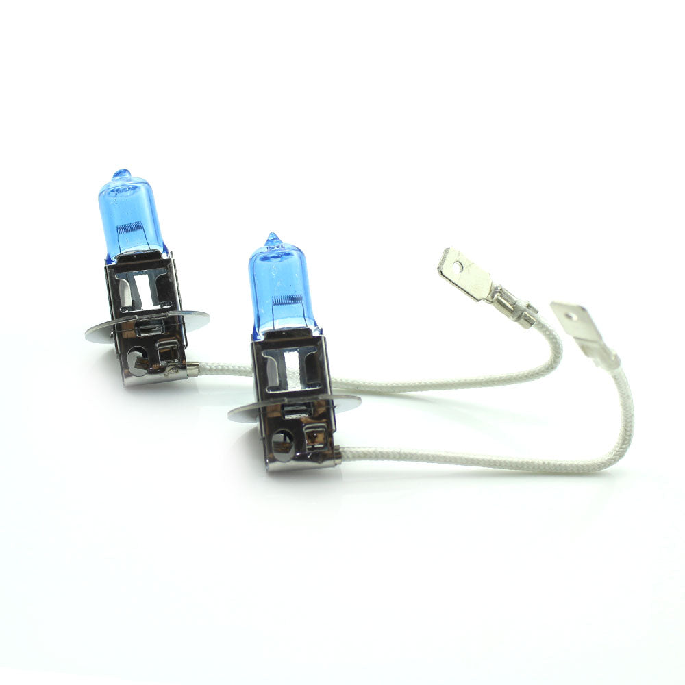 Set de 2 becuri Halogen H3, 100W +130% Intensitate - LONG LIFE - CARGUARD
