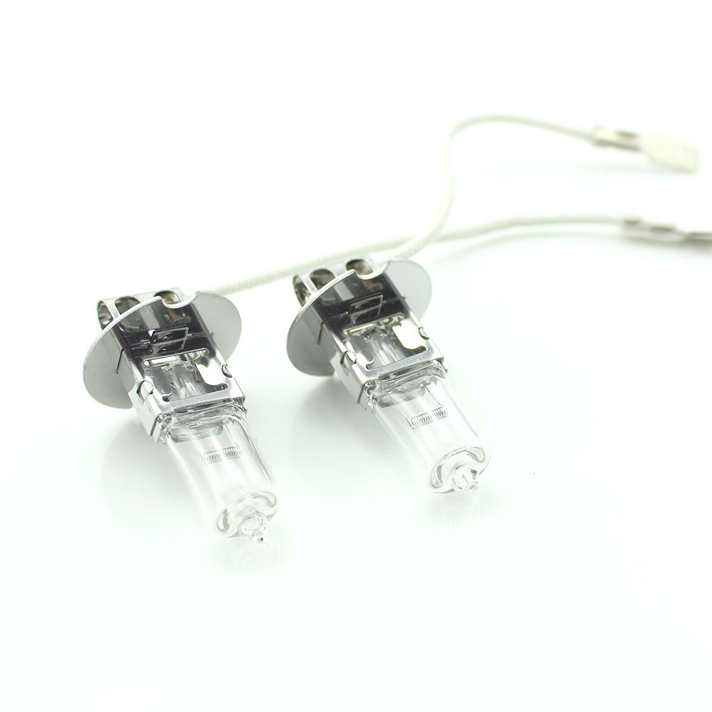 Set de 2 becuri Halogen H3, 55W +50% Intensitate - LONG LIFE - CARGUARD