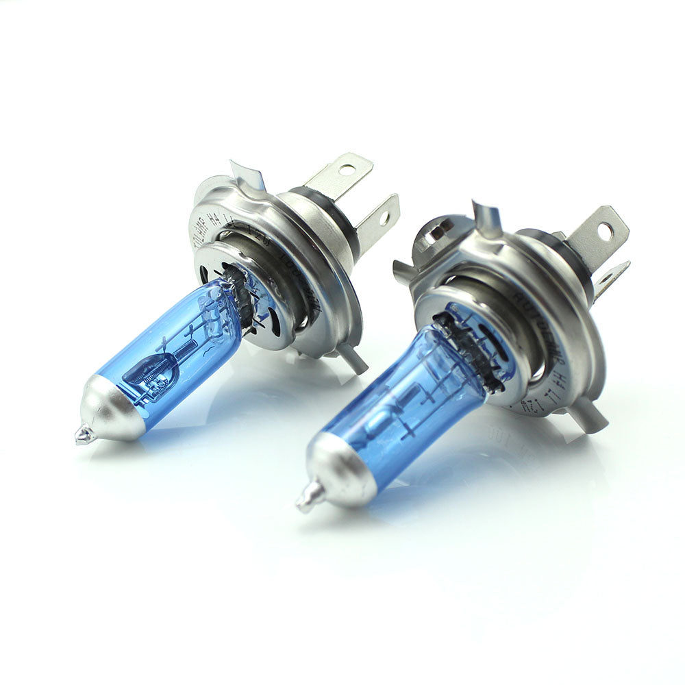 Set de 2 becuri Halogen H4, 100W +130% Intensitate - LONG LIFE - CARGUARD
