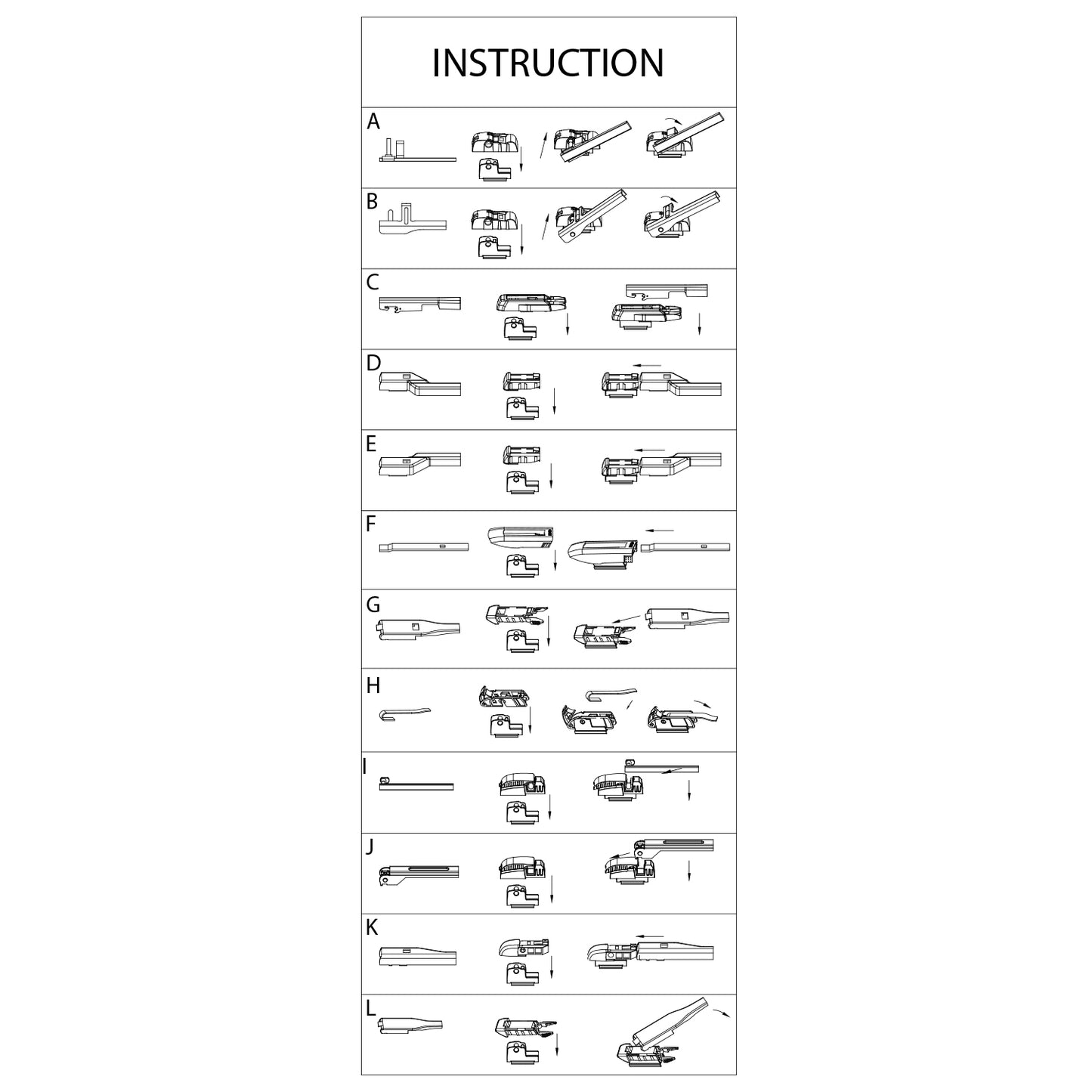 Ștergător profesional 20"/50cm - multiadaptor - CARGUARD