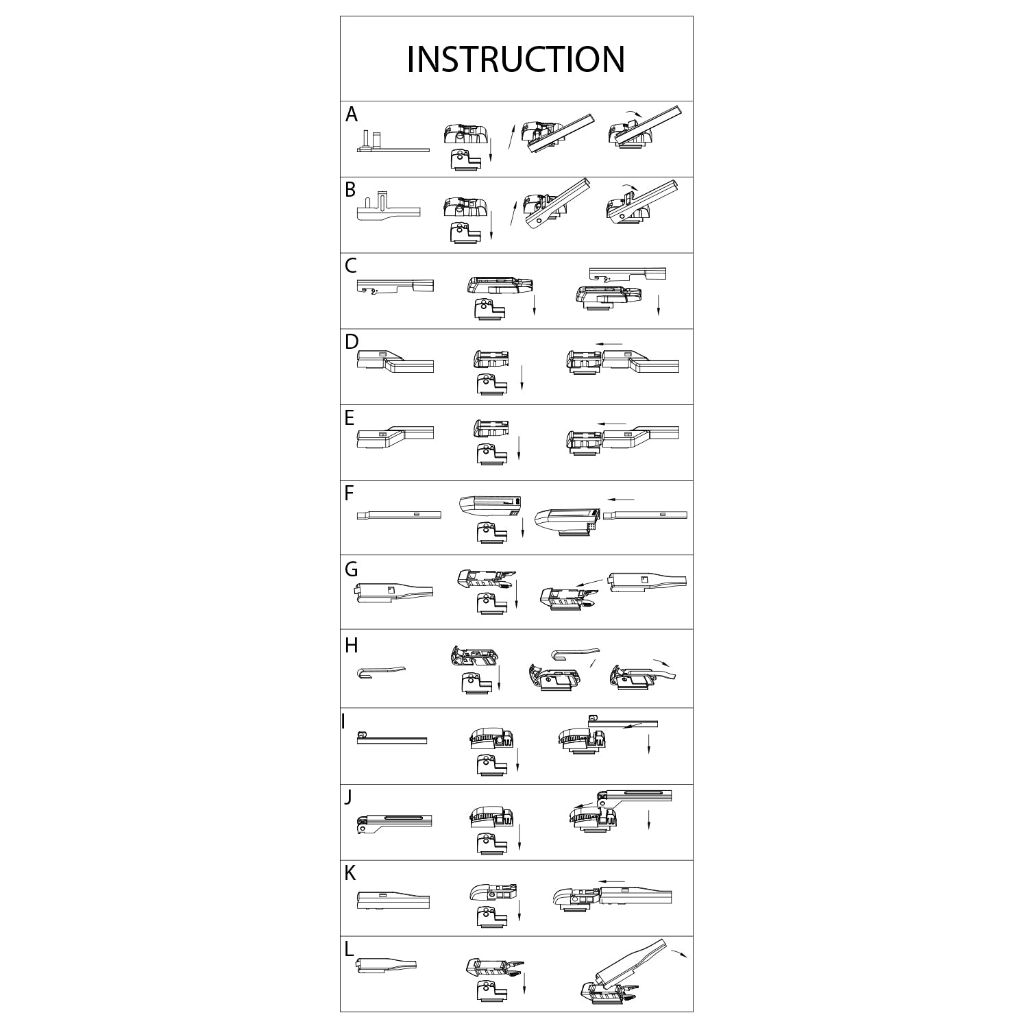 Ștergător profesional 26"/65cm - multiadaptor - CARGUARD