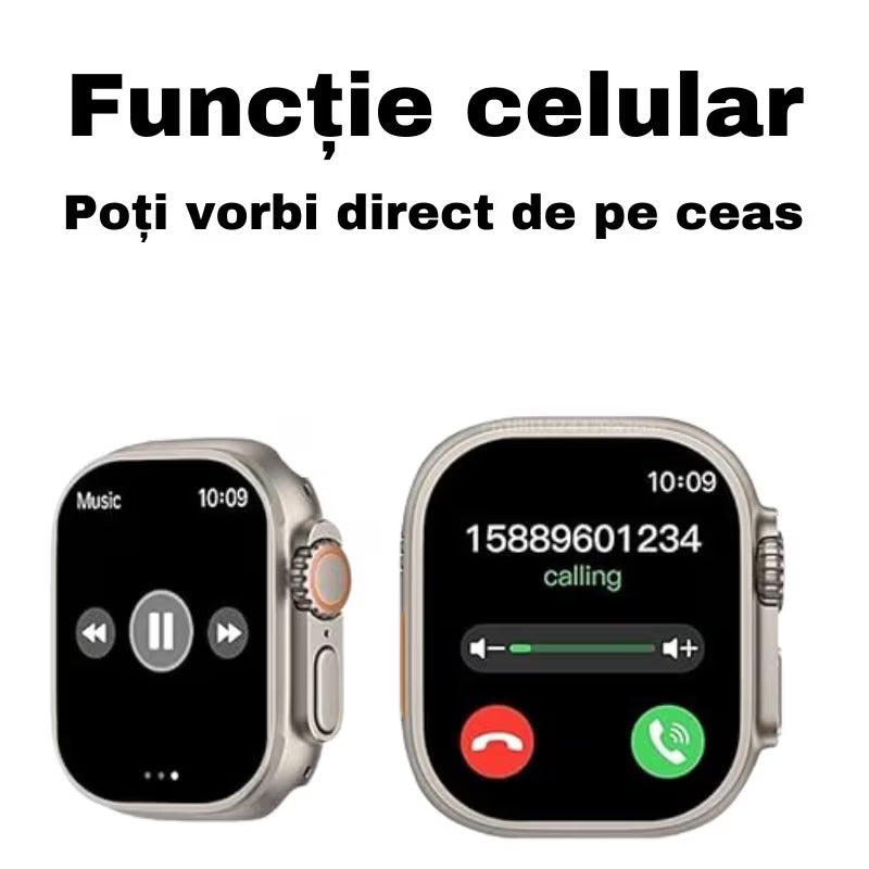 SmartWatch 1.99” cu Curea Extra, Apel Bluetooth, Încărcare Wireless, Monitorizare Sănătate &amp; Notificări engross