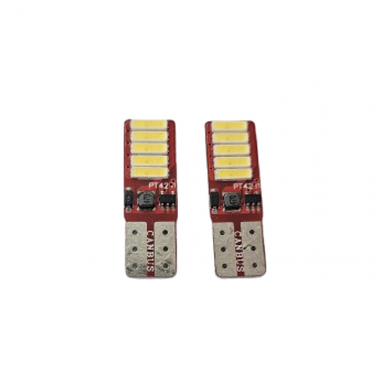 Set 2 Becuri Led Auto, W5W/T10/501, 10 leduri SMD, Canbus