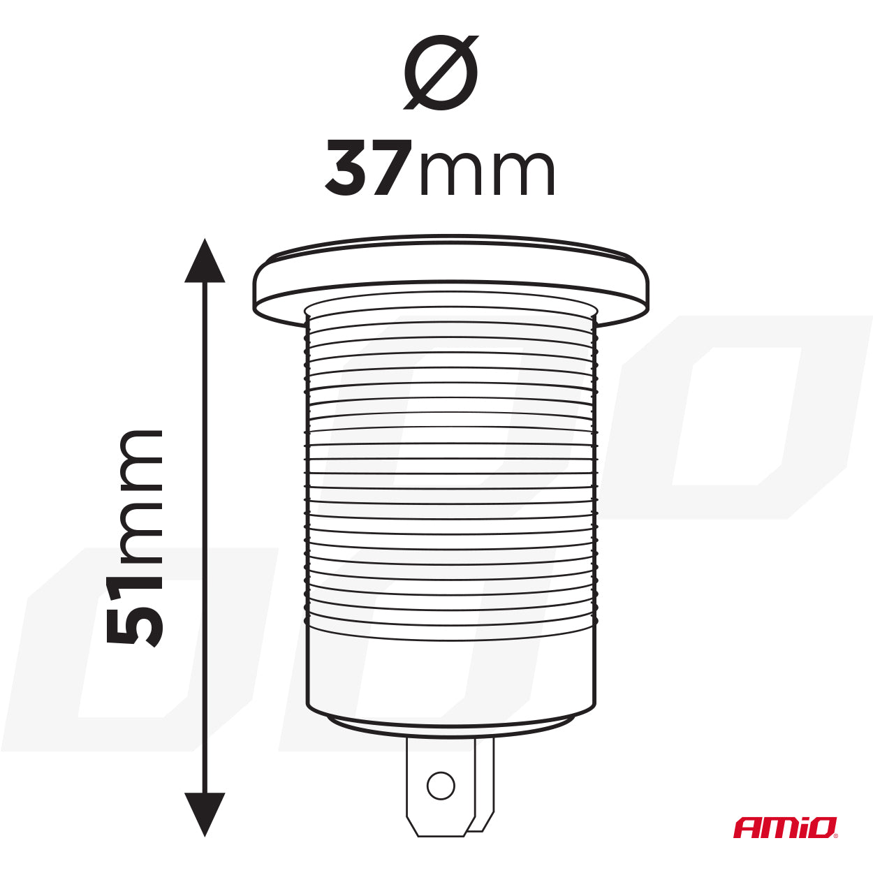 Priză suplimentară încorporată 12V 24V MOD-01 AMIO-02851