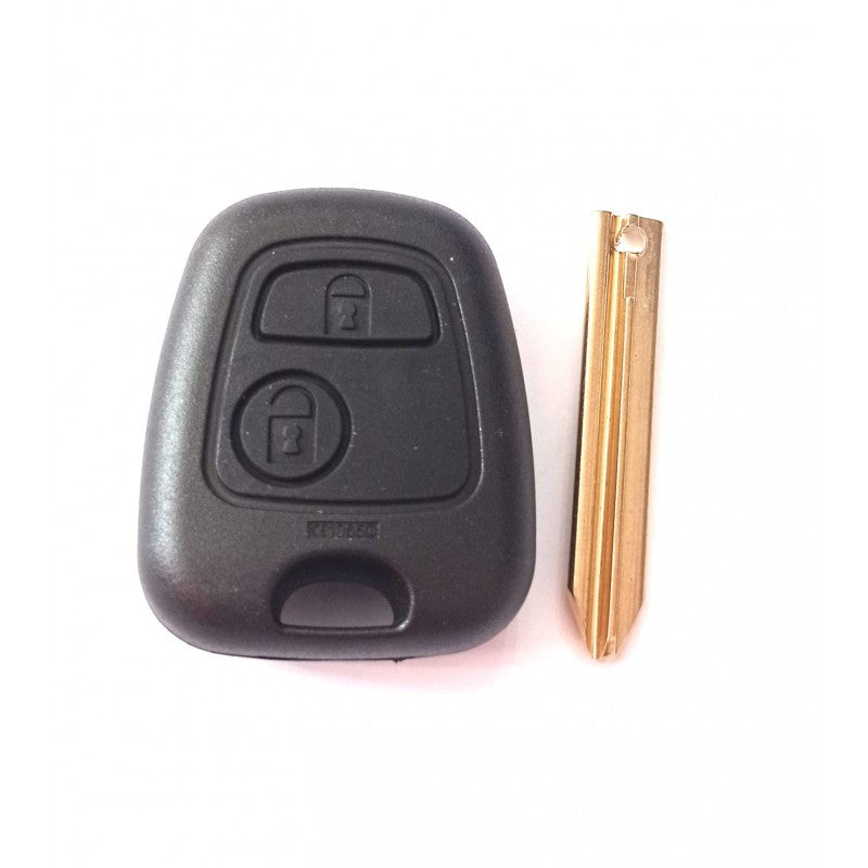 Cheie completa Citroen, 2 butoane, cu electronica si cip, ID 46, cu logo