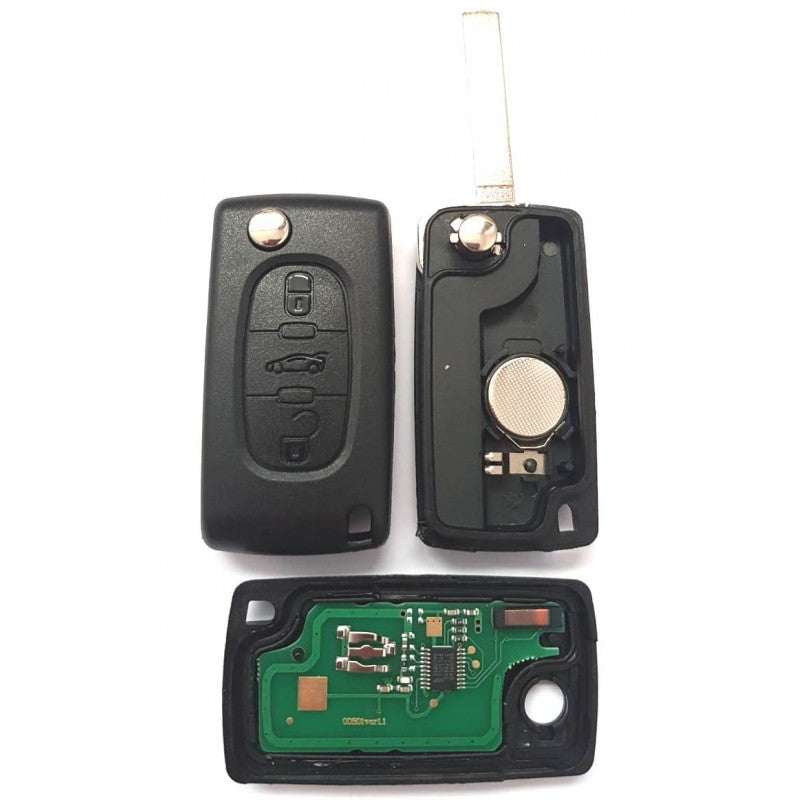 Cheie completa Peugeot 3 butoane cu electronica ASK-0536