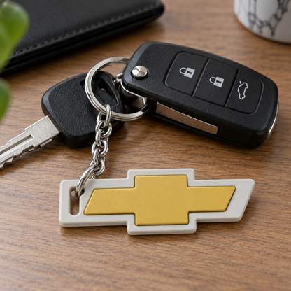 Breloc auto Chevrolet cu lanț și inel