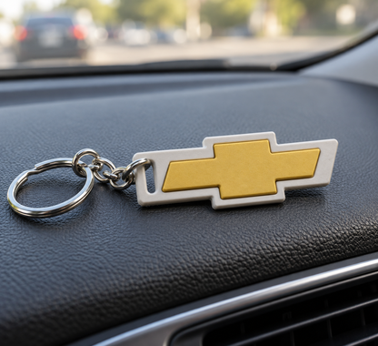 Breloc auto Chevrolet cu lanț și inel