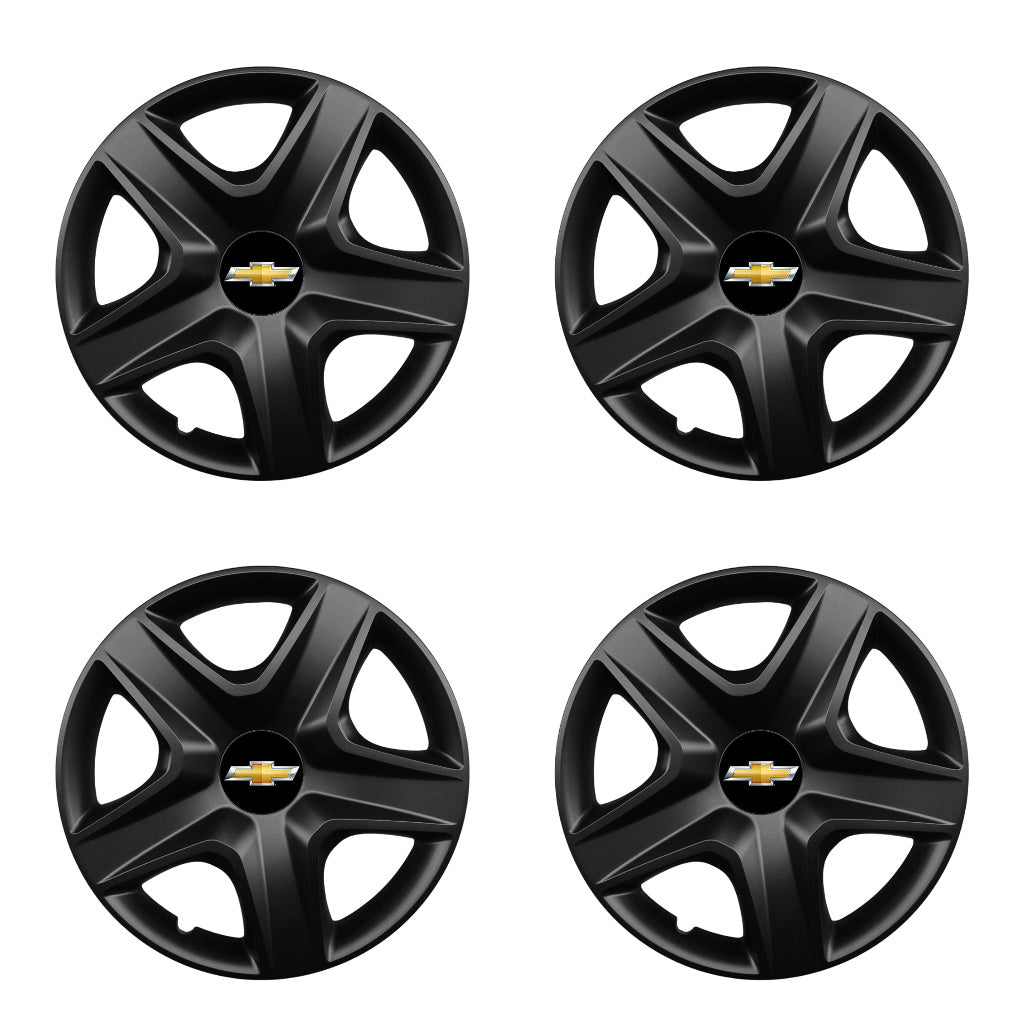 Set 4 capace roti potrivite jantelor de 16 inch compatibile CHEVROLET, Model 418 Black