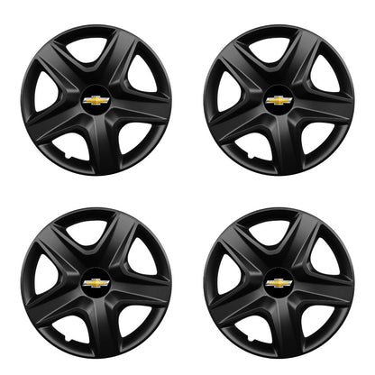 Set 4 capace roti potrivite jantelor de 16 inch compatibile CHEVROLET, Model 418 Black