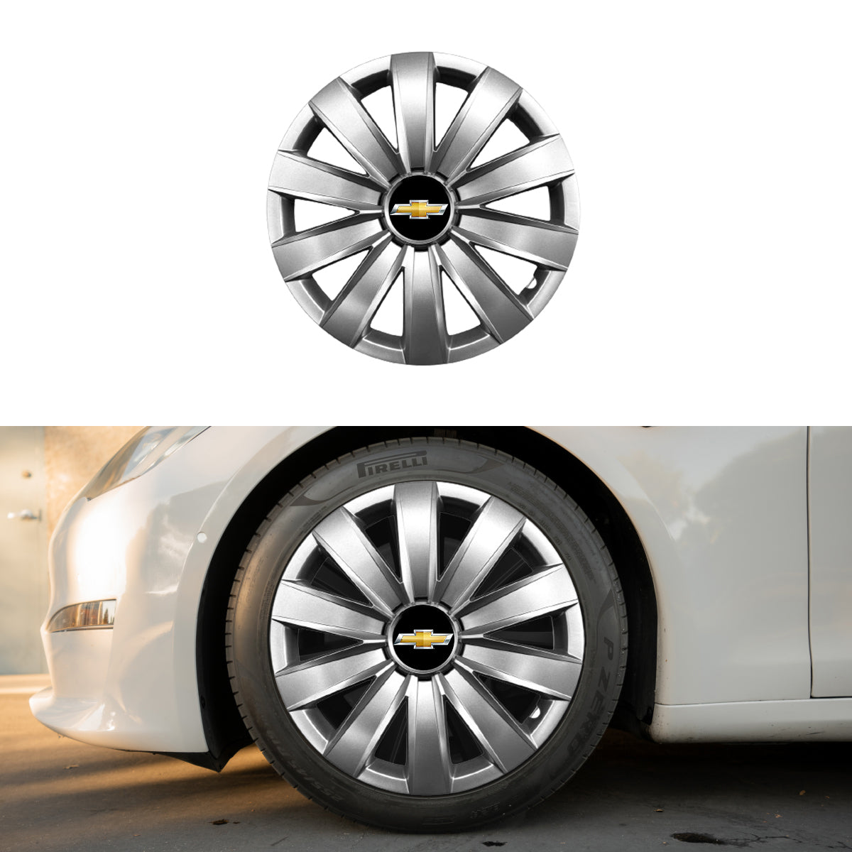 Set 4 capace roti 14 inchi (R14) compatibile Chevrolet, Model - 226