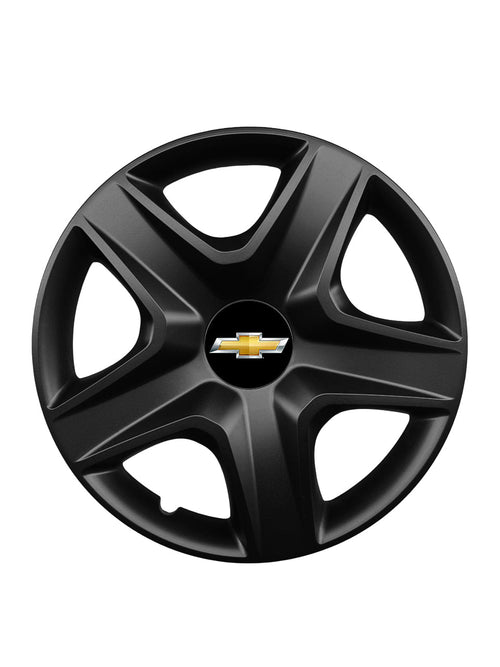 Set 4 capace roti potrivite jantelor de 15 inch compatibile CHEVROLET, Model 340 Black
