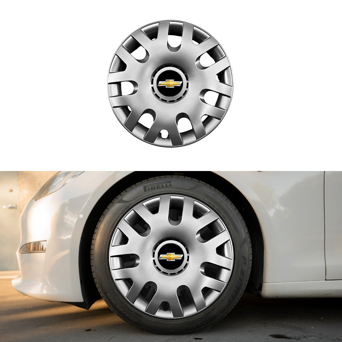 Set 4 capace roti potrivite jantelor de 14 inch compatibile Chevrolet, Model - 204