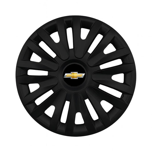 Set 4 capace roti potrivite jantelor de 16 inch compatibile CHEVROLET, Model 412 Black