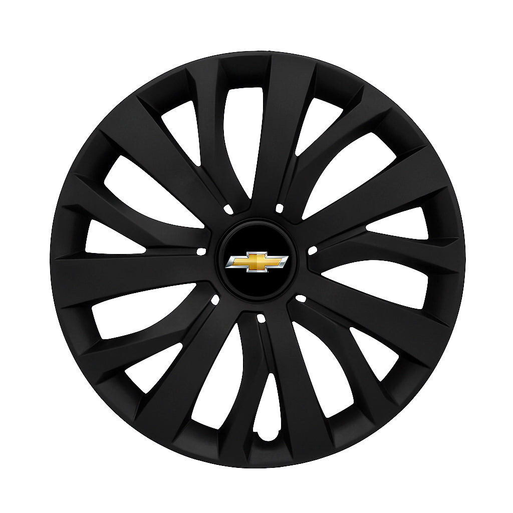 Set 4 capace roti potrivite jantelor de 16 inch compatibile CHEVROLET, Model - 432 Black Edition