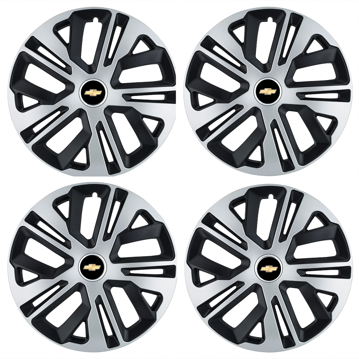 Set 4 Capace Roti 16 inchi (R16) Raven Gri-Negru, Compatibile Cu Chevrolet