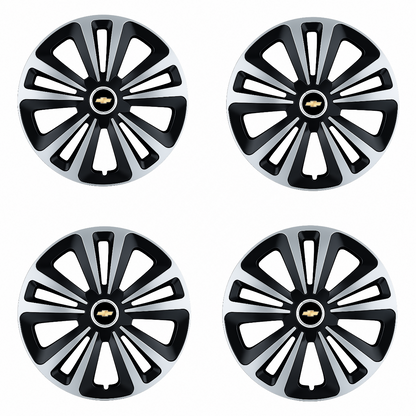 Set 4 Capace Roti Terra Gri-Negru R15, Compatibil Cu Chevrolet