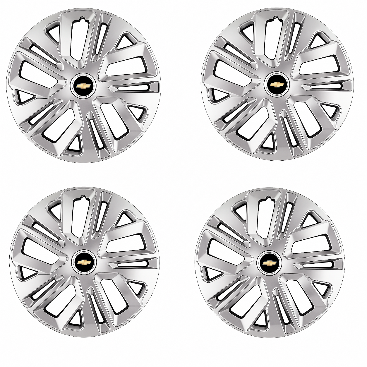 Set 4 Capace Roti 14 inchi (R14) Raven Gri, Compatibile Cu Chevrolet