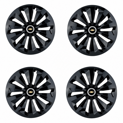 Set 4 capace roti Fox negru R16 Compatibil Cu Chevrolet