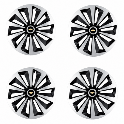 Set 4 capace roti Fox Gri-Negru R16 Compatibil Cu Chevrolet