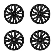 Set 4 capace roti potrivite jantelor de 15 inch compatibile CITROEN, Model - 345 Black Edition