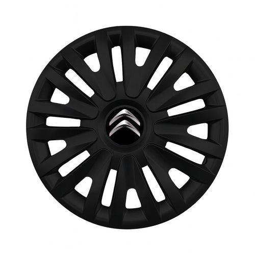 Set 4 capace roti potrivite jantelor de 15 inch compatibile CITROEN, Model - 313 Black