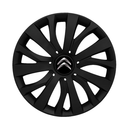 Set 4 capace roti potrivite jantelor de 16 inch compatibile CITROEN, Model - 432 Black Edition