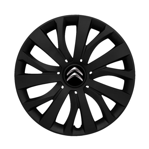 Set 4 capace roti potrivite jantelor de 16 inch compatibile CITROEN, Model - 432 Black Edition