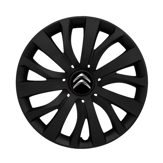Set 4 capace roti potrivite jantelor de 16 inch compatibile CITROEN, Model - 432 Black Edition