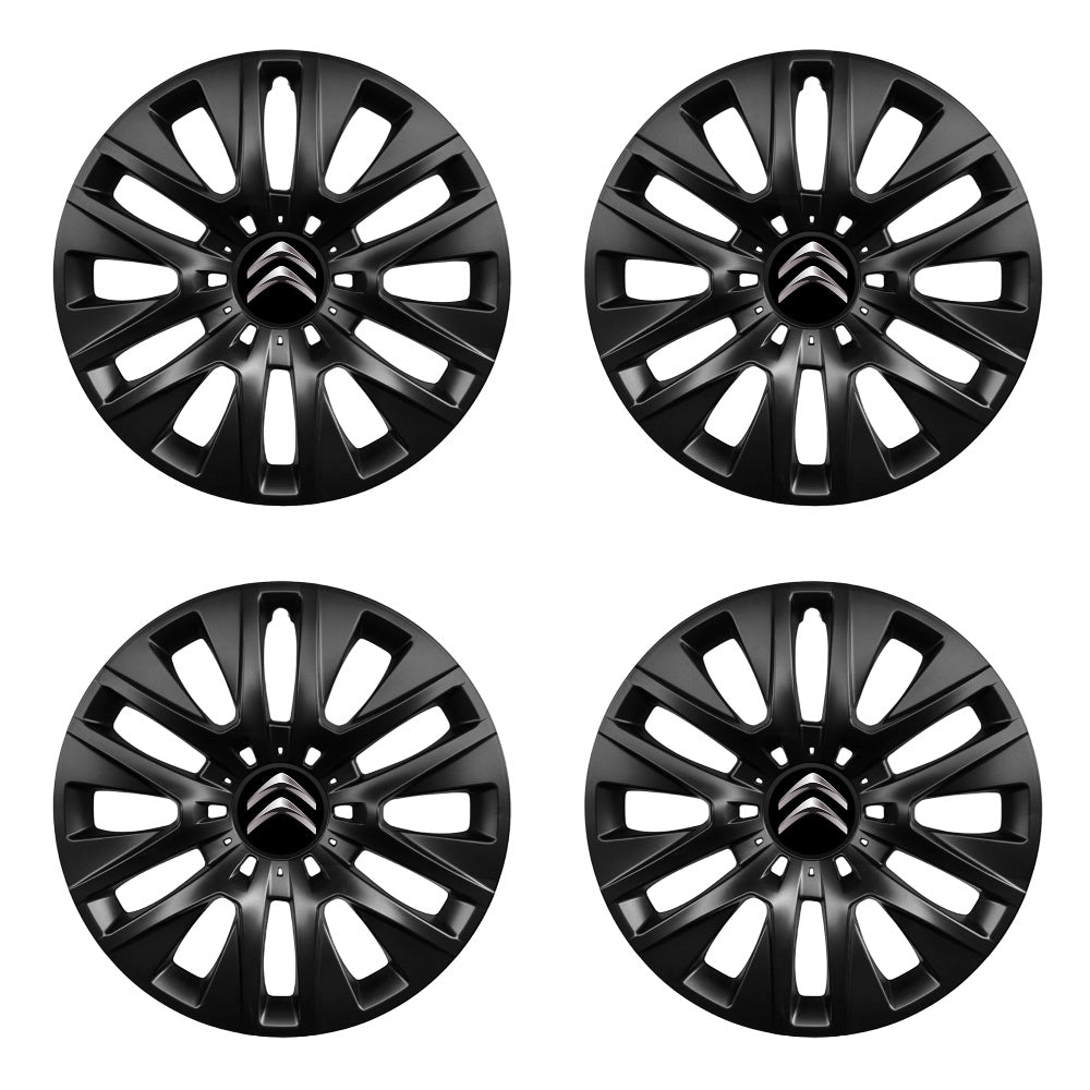 Set 4 capace roti potrivite jantelor de 16 inch compatibile CITROEN, Model 429 Black
