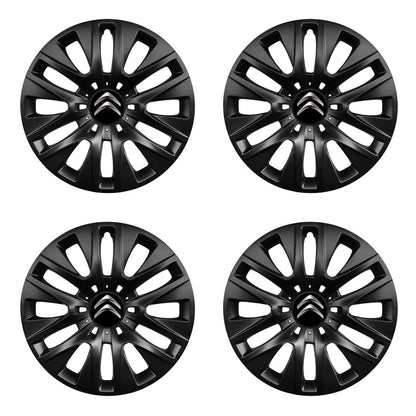 Set 4 capace roti potrivite jantelor de 16 inch compatibile CITROEN, Model 429 Black