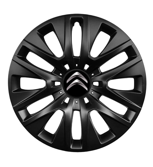 Set 4 capace roti potrivite jantelor de 16 inch compatibile CITROEN, Model 429 Black