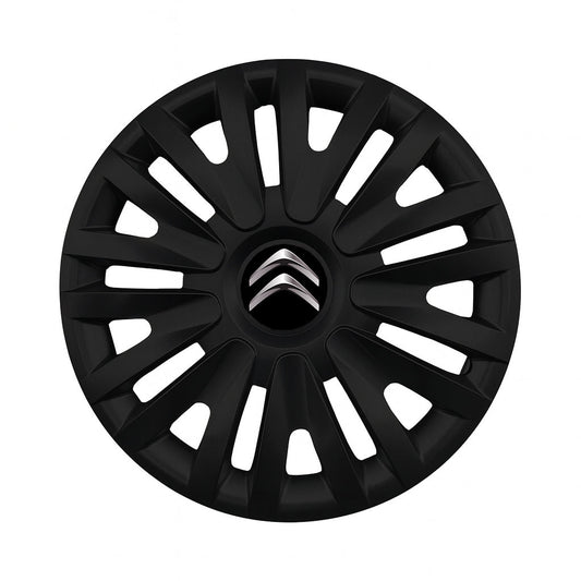 Set 4 capace roti potrivite jantelor de 14 inch compatibile CITROEN, Model - 217 Black