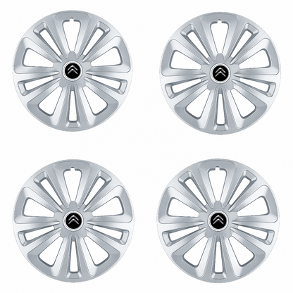 Set 4 Capace Roti Terra Gri R15 pentru Citroen