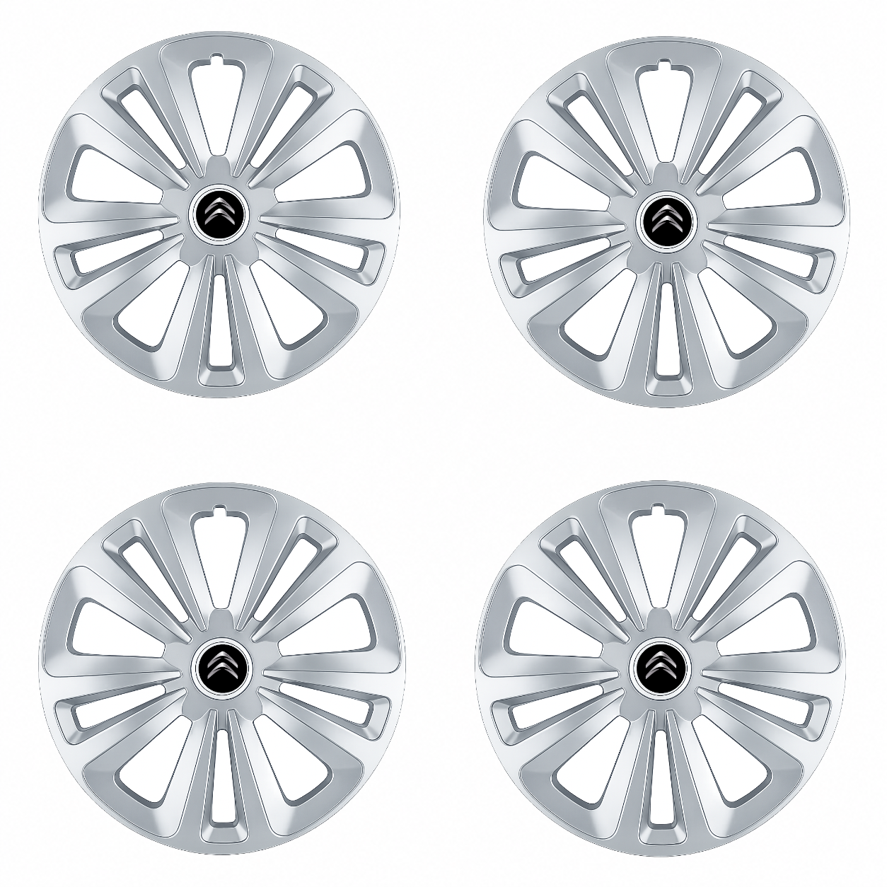 Set 4 Capace Roti Terra Gri R14, pentru Citroen