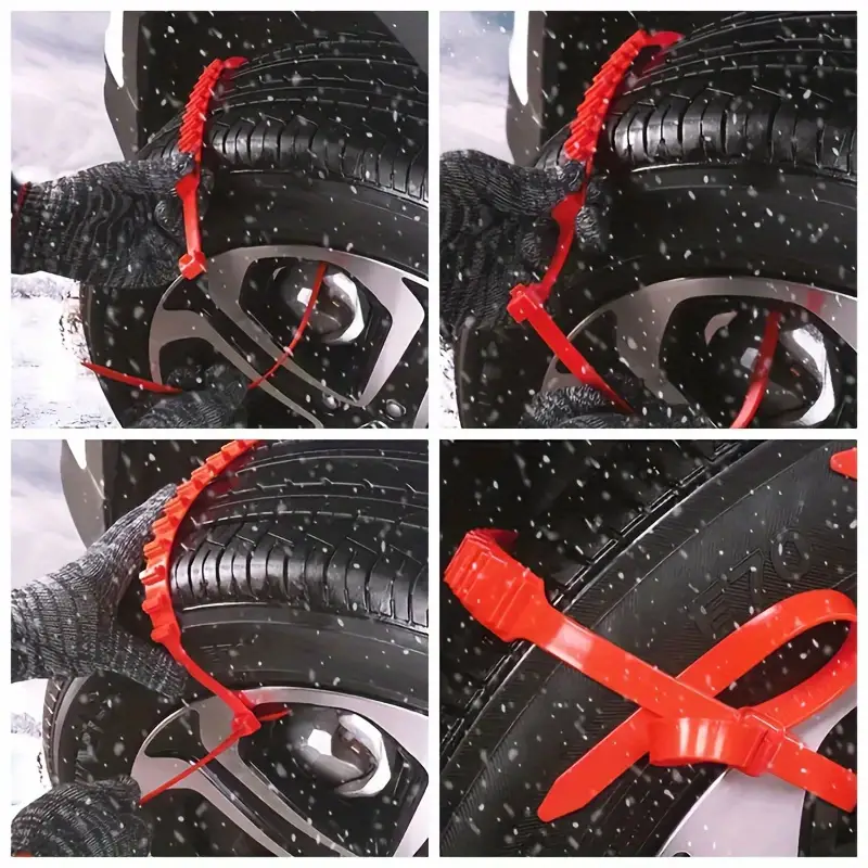 Set 8 Coliere antiderapante pentru anvelope, reutilizabile