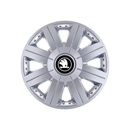 Set 4 capace roti 15 inchi (R15) Cosmos Gri, Compatibil Cu Skoda Nou