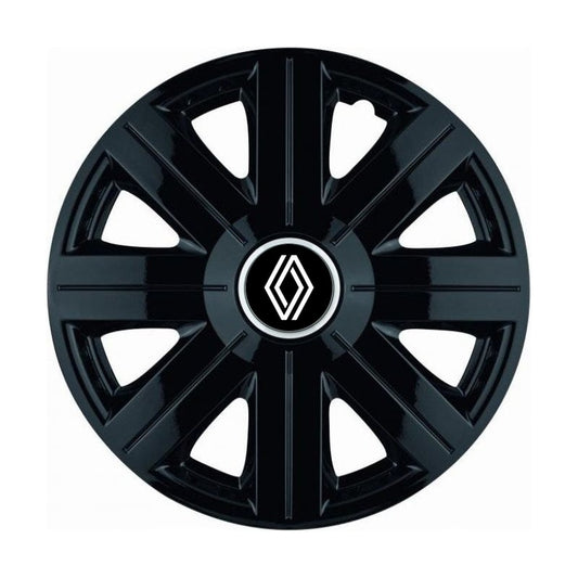 Set 4 Capace Roti, potrivite jantelor de R14, pentru Renault Nou, model Cosmos Negru