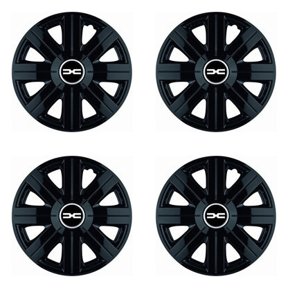 Set 4 capace roti Cosmos Negru R15, pentru gama auto Dacia Nou