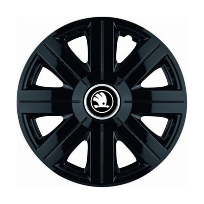 Set 4 Capace Roti, potrivite jantelor de R16, pentru Skoda Nou, model Cosmos Negru
