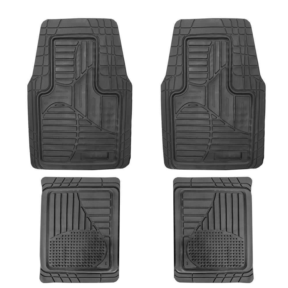 Covorașe auto universale ajustabile groase și aderente Carguard – 72 x 47 cm / 71 x 43,5 cm PVC – negru
