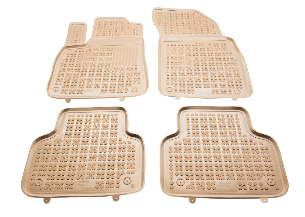 Covorase Presuri Auto Cauciuc Dedicate Bej Audi Q7 II 5 loc, 7 loc (rand 3 scaune pliat) 2015 - | Audi Q8 2018 -