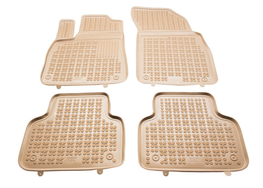 Covorase Presuri Auto Cauciuc Dedicate Bej Audi Q7 II 5 loc, 7 loc (rand 3 scaune pliat) 2015 - | Audi Q8 2018 -