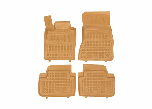 Covorase Presuri Auto Cauciuc Dedicate Bej BMW SERIA 5 G60, G61 2023 - cu exceptie variantele Plug-In Hybrid | BMW I5 Electric G60, G61 2023 -