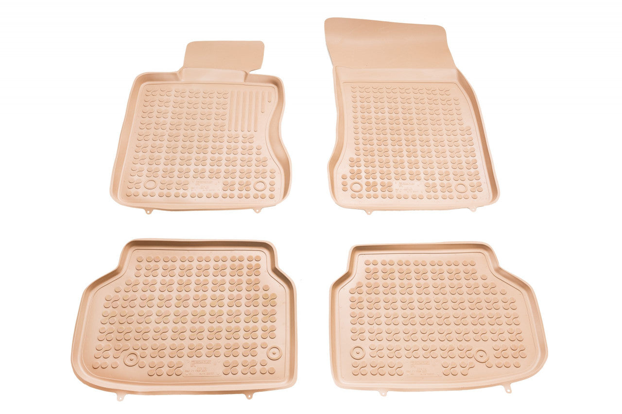 Covorase Presuri Auto Cauciuc Dedicate Bej BMW SERIA 7 F01 2008-2015