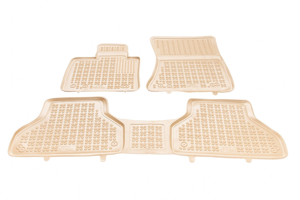 Covorase Presuri Auto Cauciuc Dedicate Bej BMW X5 E70 2006 - 2013 | BMW X6 E71 2008-2014