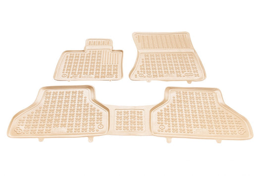 Covorase Presuri Auto Cauciuc Dedicate Bej BMW X5 E70 2006 - 2013 | BMW X6 E71 2008-2014