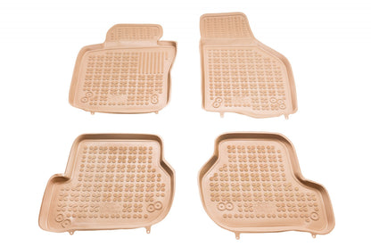 Covorase Presuri Auto Cauciuc Dedicate Bej VW GOLF V Hatchback 2003 - 2007 | VW GOLF V Variant 2007 - 2009 | VW GOLF GTI 2007 - | VW GOLF VI 2008-2013 | VW JETTA V 2005 - 2011 | VW SCIROCCO III 2008-2017 | Seat LEON II (MK2) 2005 - 2013 | Skoda OCTAVIA II