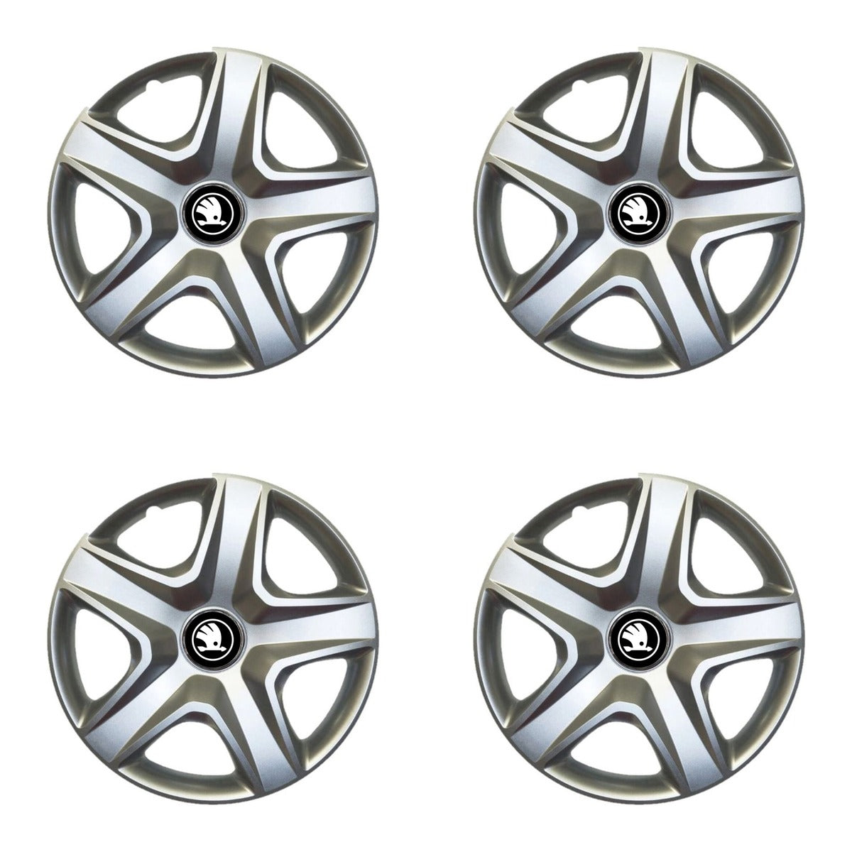 Set 4 Capace Roti Creative Rey R15, Potrivite Jantelor de 15 inch, Pentru Skoda Nou, Model 202