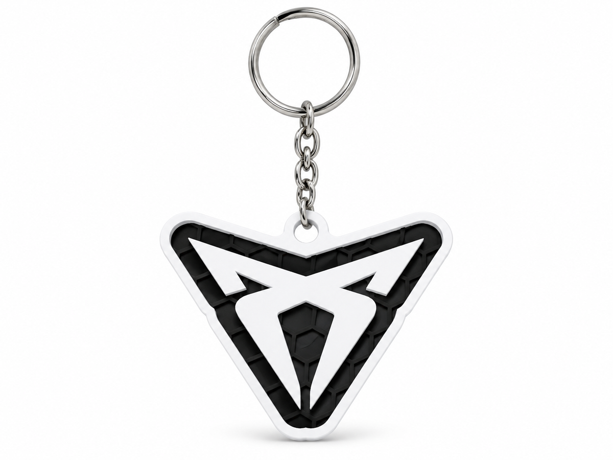 Breloc auto Cupra logo cu lanț și inel